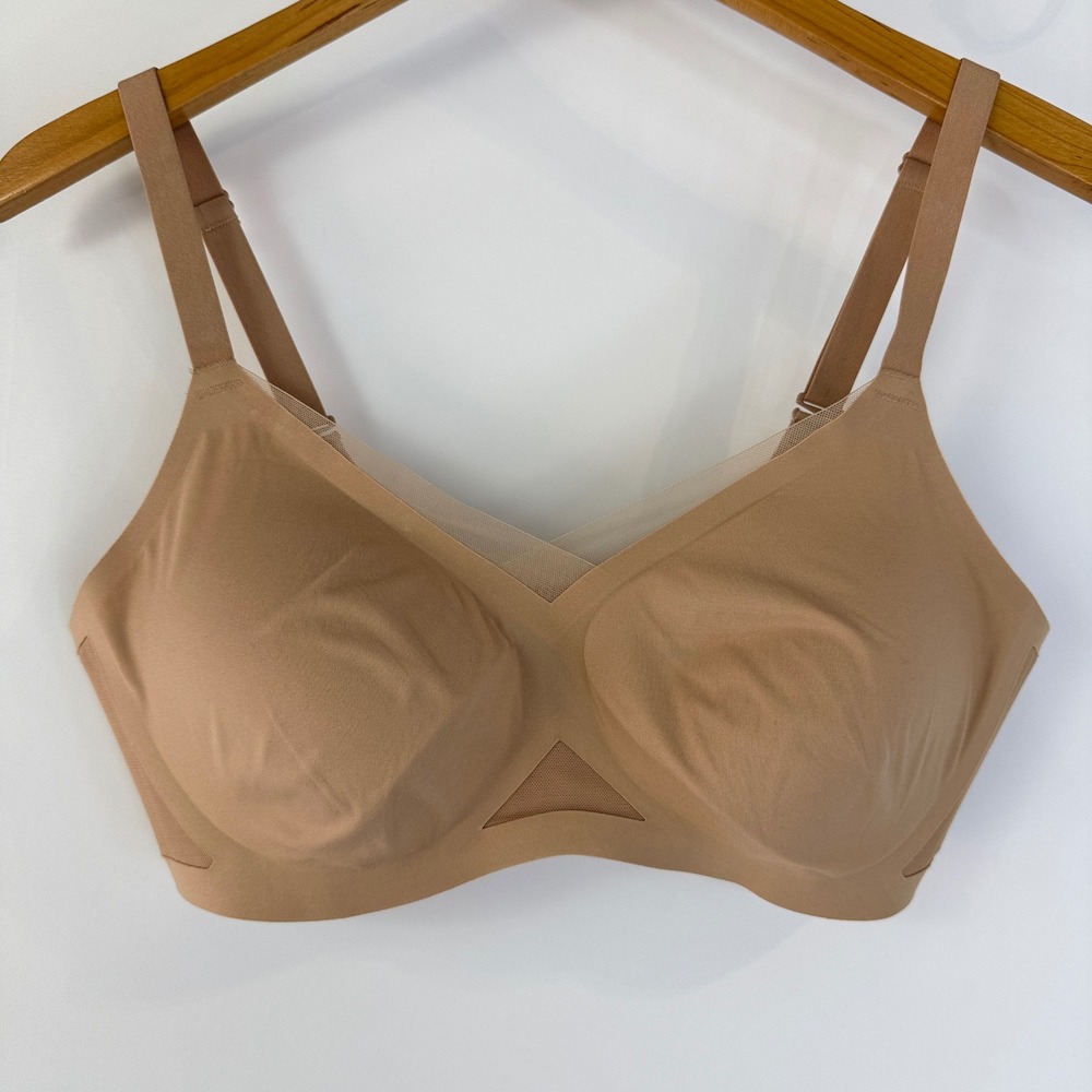 Honeylove Crossover Bra Women M Tan Wireless Seamless Support LWBR0302V3